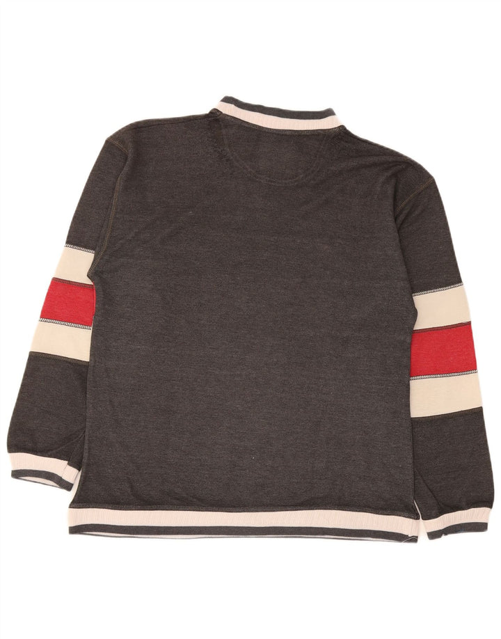 Sudadera Con Estampado De Hombre North Pole Gris Medio Colorblock