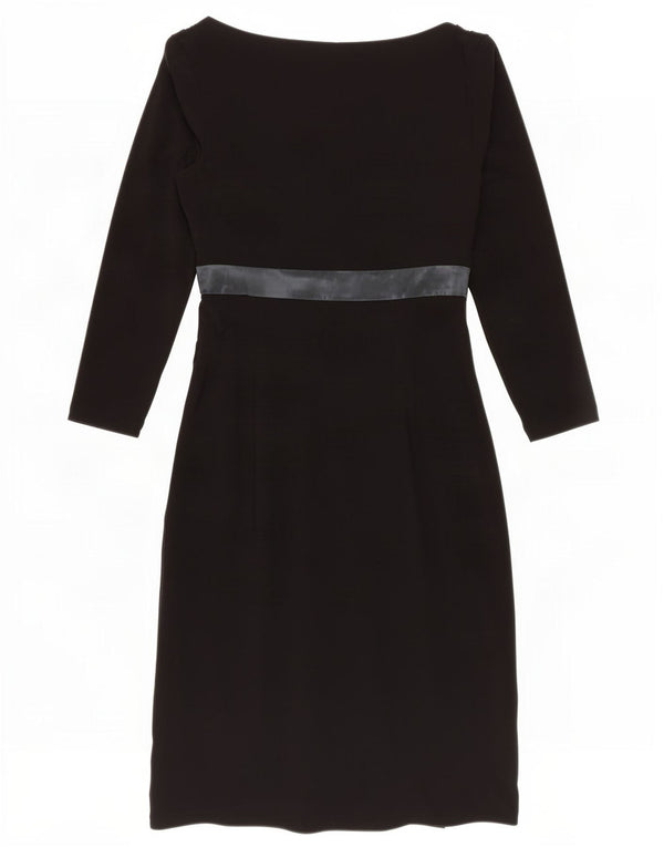 Ralph Lauren Vestido de manga 3/4 para mujer US 4 Pequeño Poliéster negro
