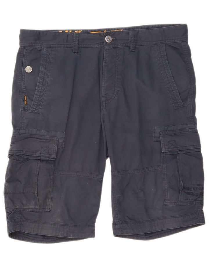 Pme Legend Pantalones cortos cargo para hombre W34 Grande Algodón azul marino