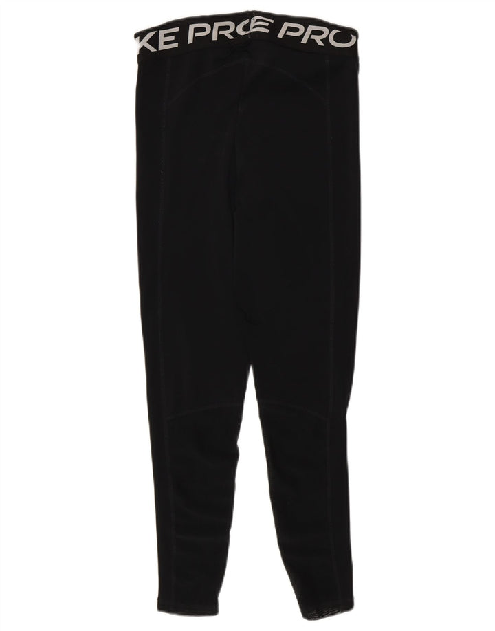 NIKE Womens Dri Fit Graphic Leggings UK 8 Small  Black Polyester