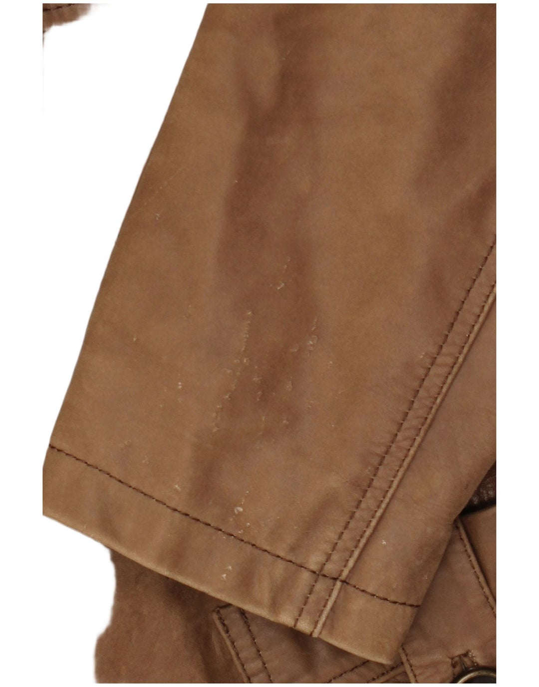 HEINE Abrigo de cuero para mujer IT 38 XS Cuero marrón