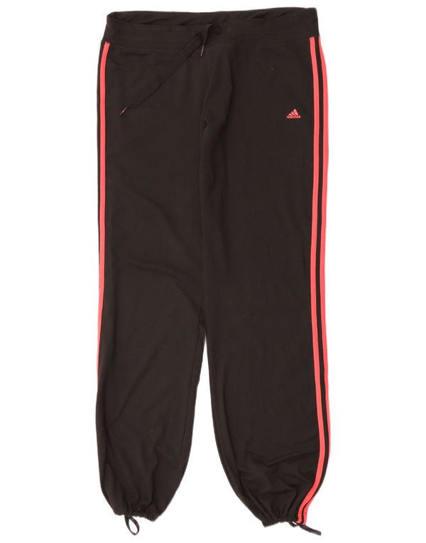 Adidas Womens Climalite Tracksuit Trousers Joggers UK 16/18 Large Black