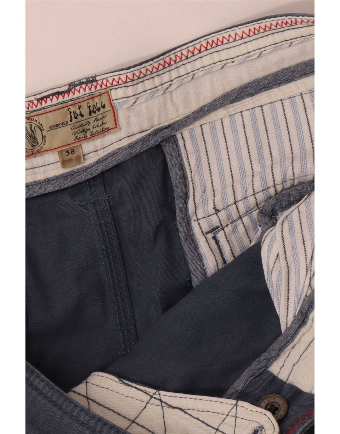 Pantalones cortos tipo cargo para hombre Fat Face W38 XL Algodón azul marino