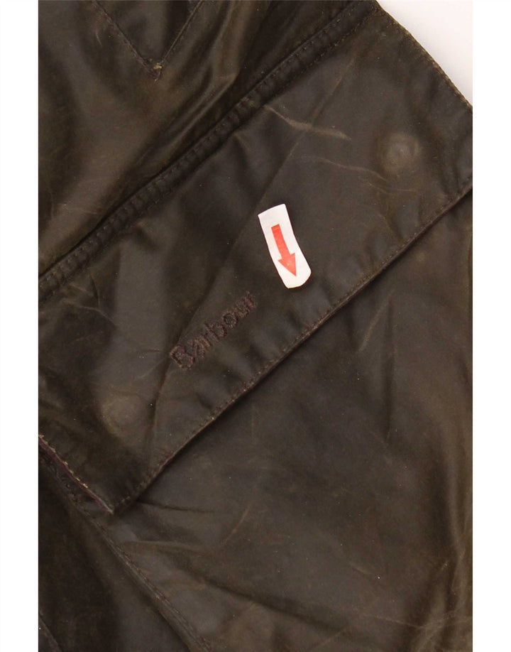 Barbour Chaqueta de algodón encerado para hombre UK 38 Algodón caqui mediano