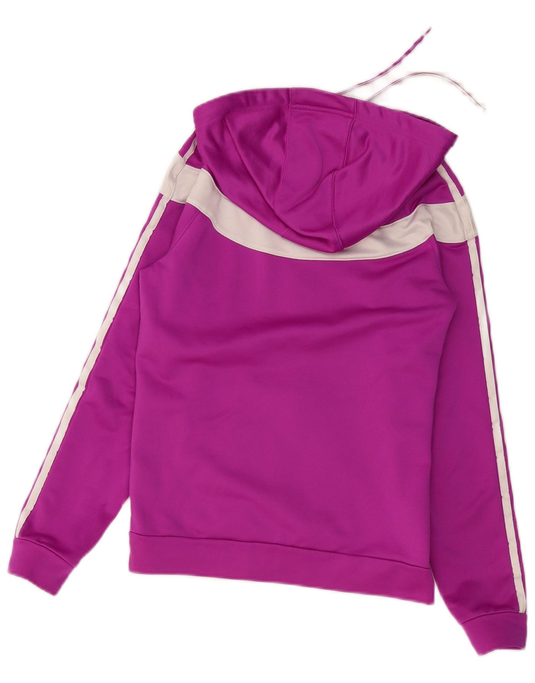 ADIDAS Sudadera con capucha y cremallera para mujer Reino Unido 8/10 Small Púrpura Colorblock