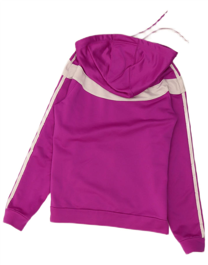 ADIDAS Sudadera con capucha y cremallera para mujer Reino Unido 8/10 Small Púrpura Colorblock