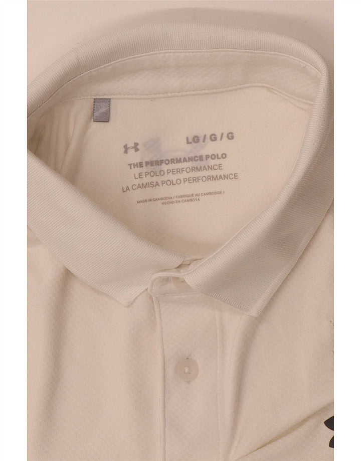 Under Armour Polo Hombre Blanco Grande