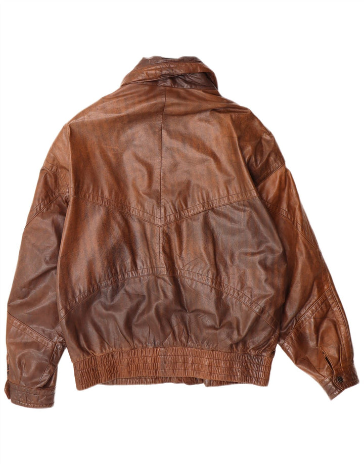 Chaqueta de cuero para hombre Scooter IT 52 XL Cuero marrón
