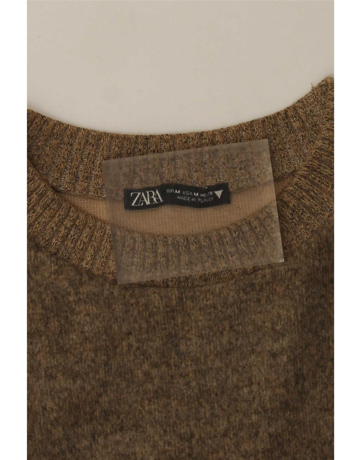 Zara Blusa para mujer UK 44 Marrón medio moteado