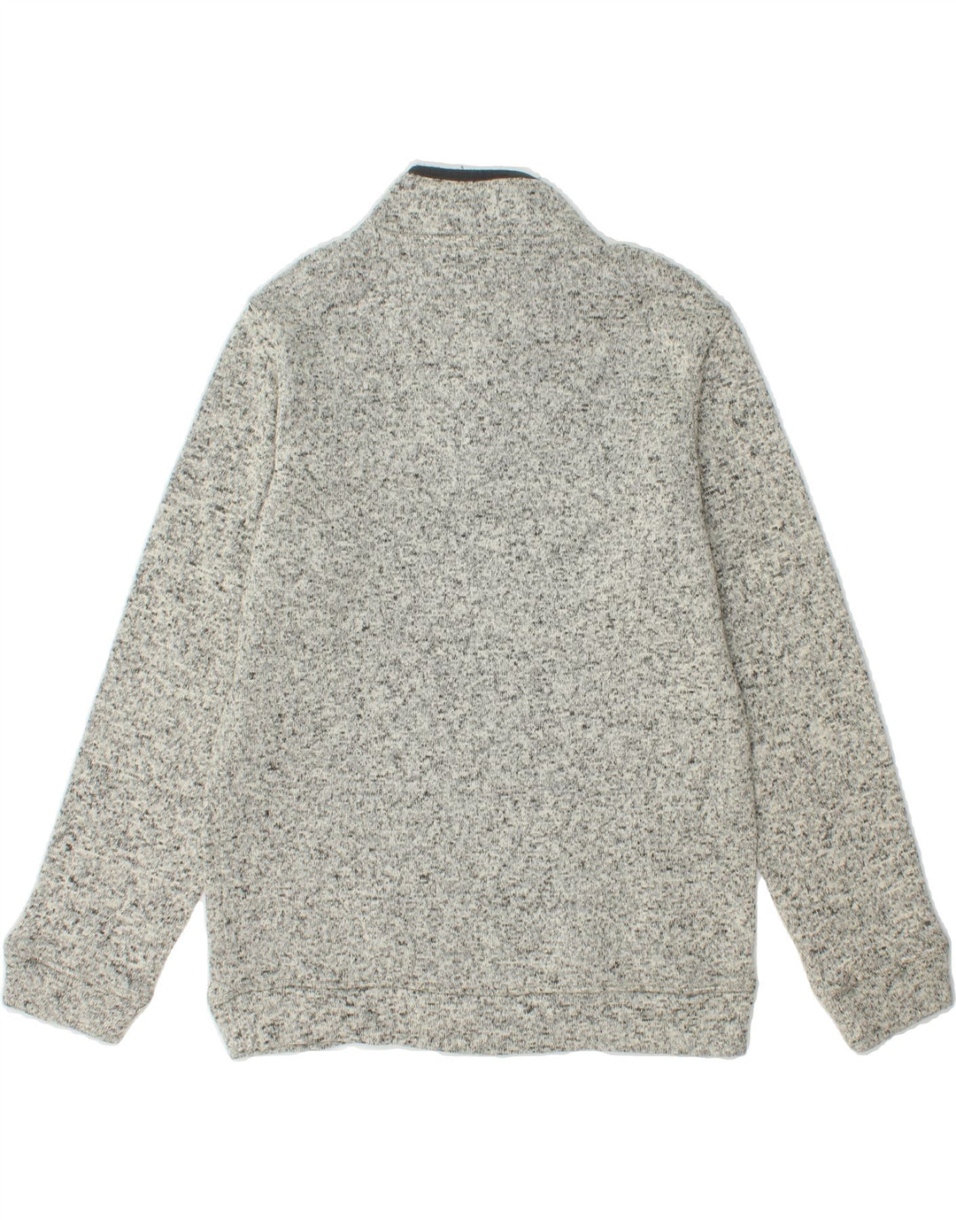 EDDIE BAUER Mens Button Neck Sweatshirt Jumper Small Grey Polyester Vintage Eddie Bauer and Second-Hand Eddie Bauer from Messina Hembry 