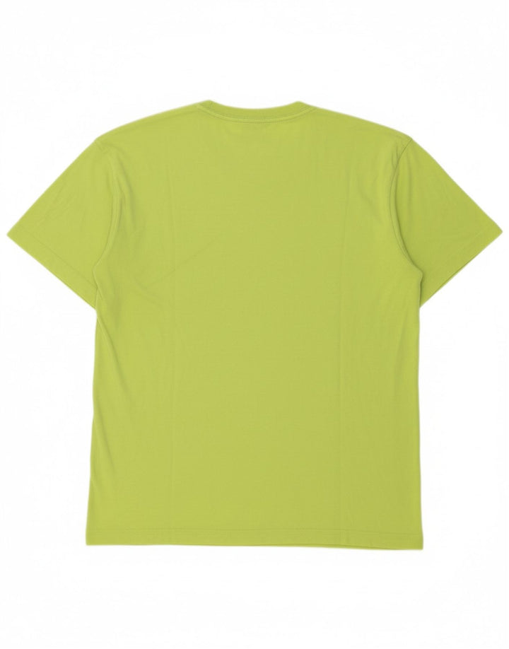 CHAMPION Mens Graphic T-Shirt Top Medium Green Cotton