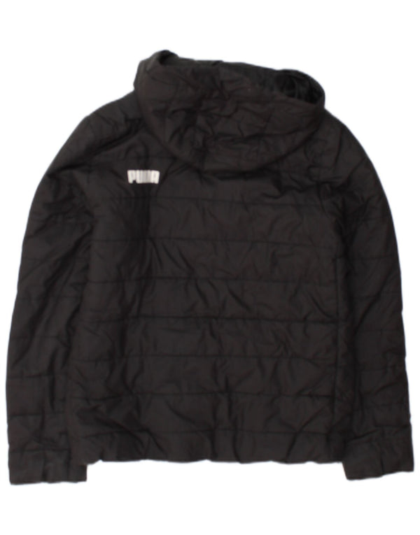 Puma Chaqueta acolchada con capucha para niño 11-12 años Negro Poliéster