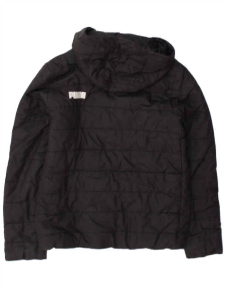 Puma Chaqueta acolchada con capucha para niño 11-12 años Negro Poliéster