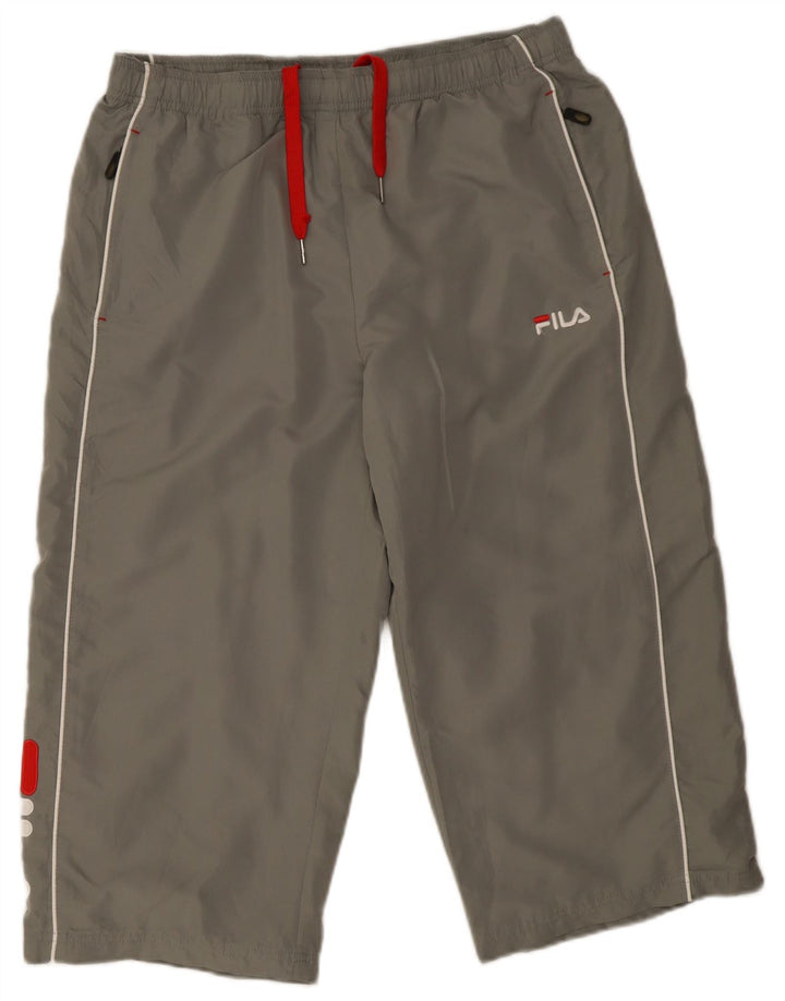 Fila Pantalones de chándal Capri gráficos para hombre XL Poliéster gris