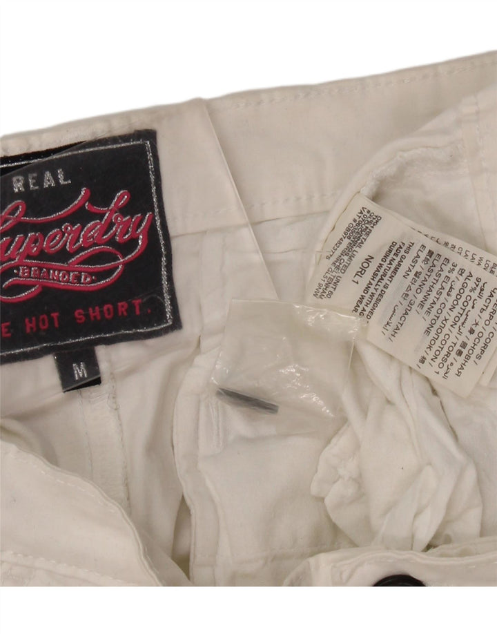 Pantalones cortos chinos Superdry para mujer medianos W34 de algodón blanco