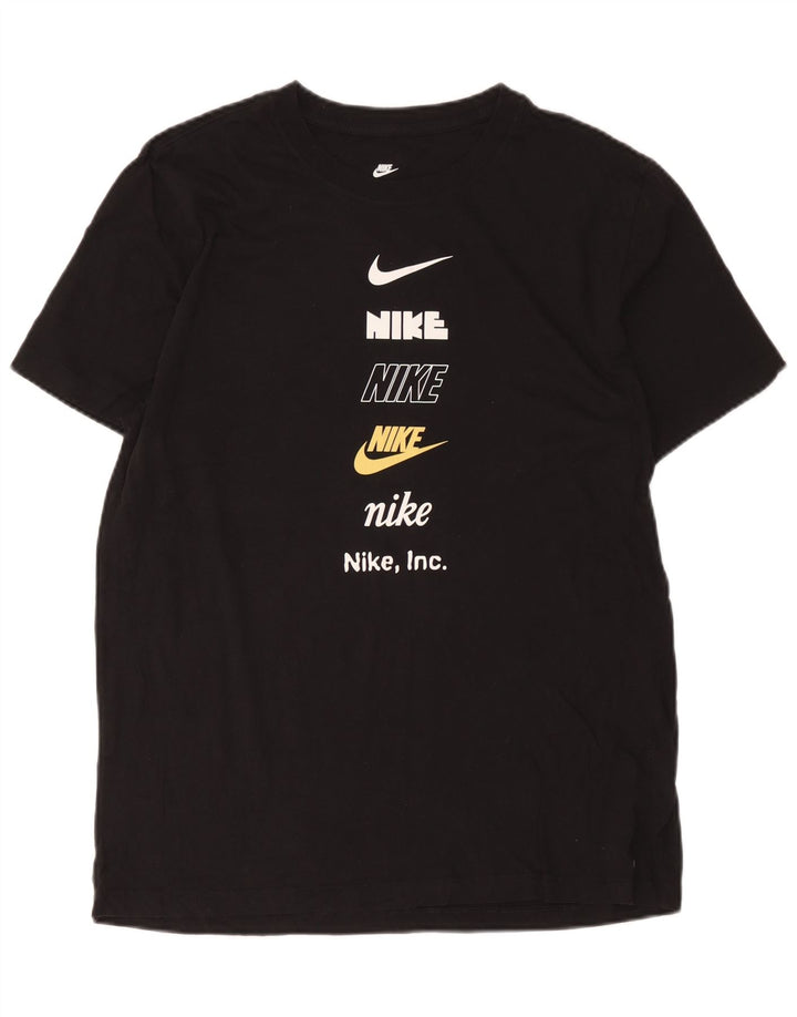 Nike - Camiseta gráfica para hombre, talla grande, algodón negro