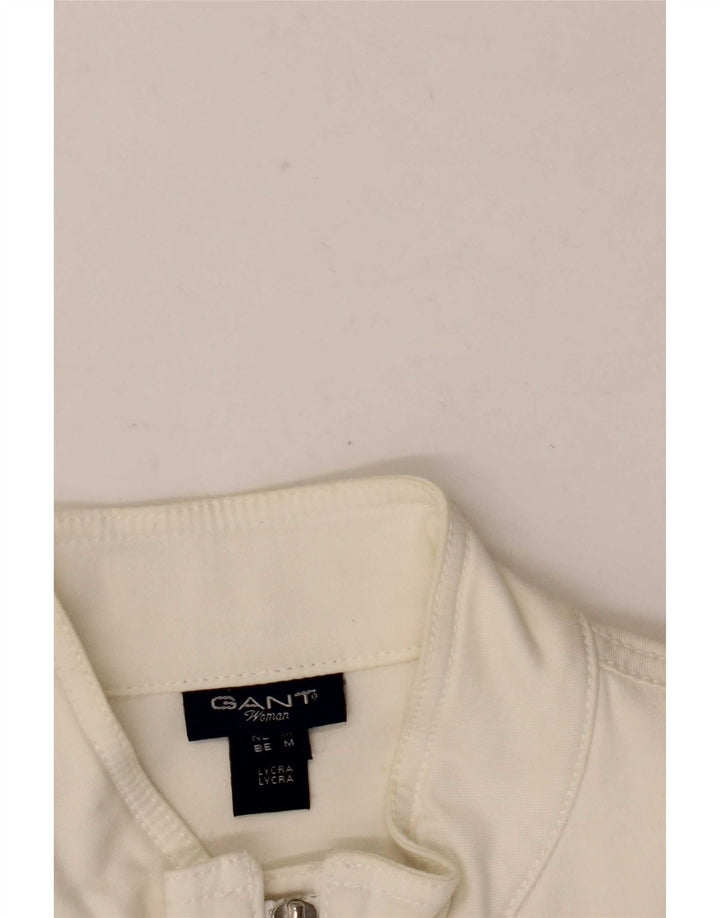 Gant Chaqueta Bomber para Mujer UK 12 Mediana Algodón Blanco