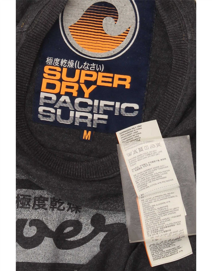 Superdry Camiseta gráfica para hombre Top de algodón moteado en azul marino mediano