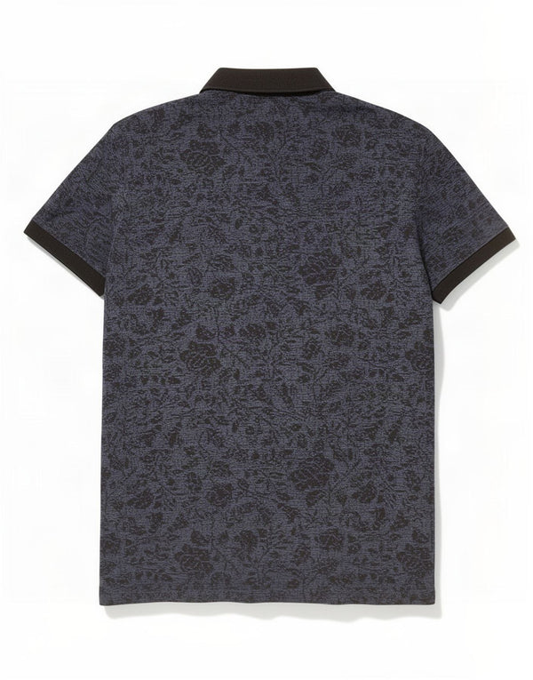 Polo Hugo Boss Hombre Algodón Floral Azul Marino Medio