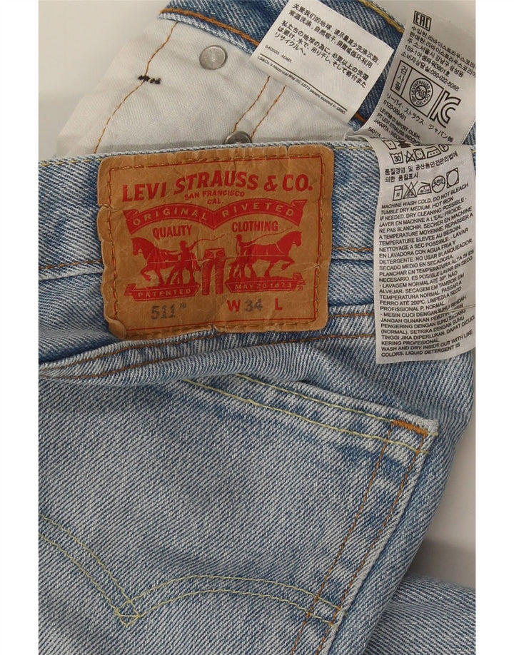 Levi's Mens 511 pantalones cortos de mezclilla W34 algodón azul grande