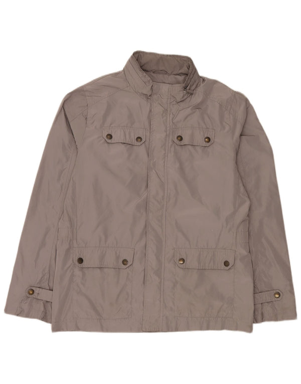 CARRERA Chaqueta utilitaria con capucha de ajuste regular para hombre UK 40 Poliéster gris grande