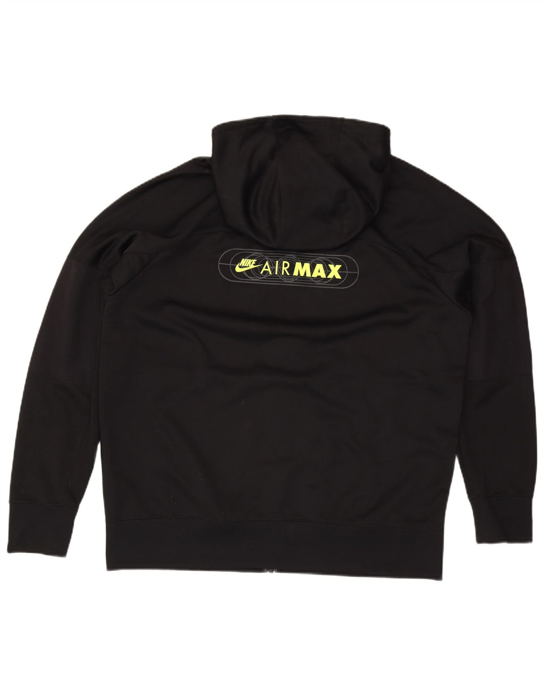 Nike Sudadera con capucha y cremallera gráfica para hombre XL Poliéster negro
