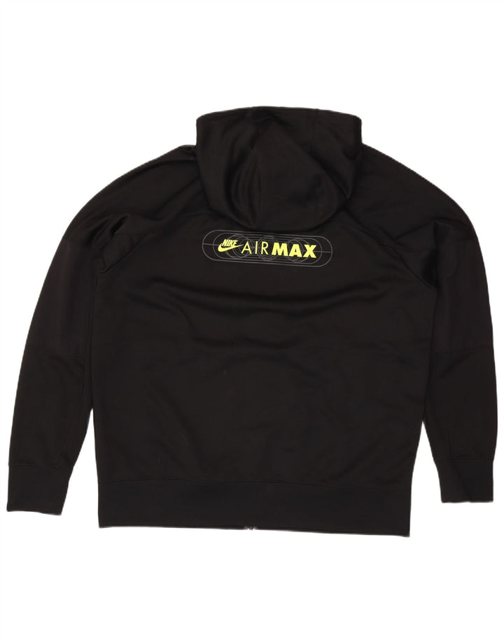 Nike Sudadera con capucha y cremallera gráfica para hombre XL Poliéster negro