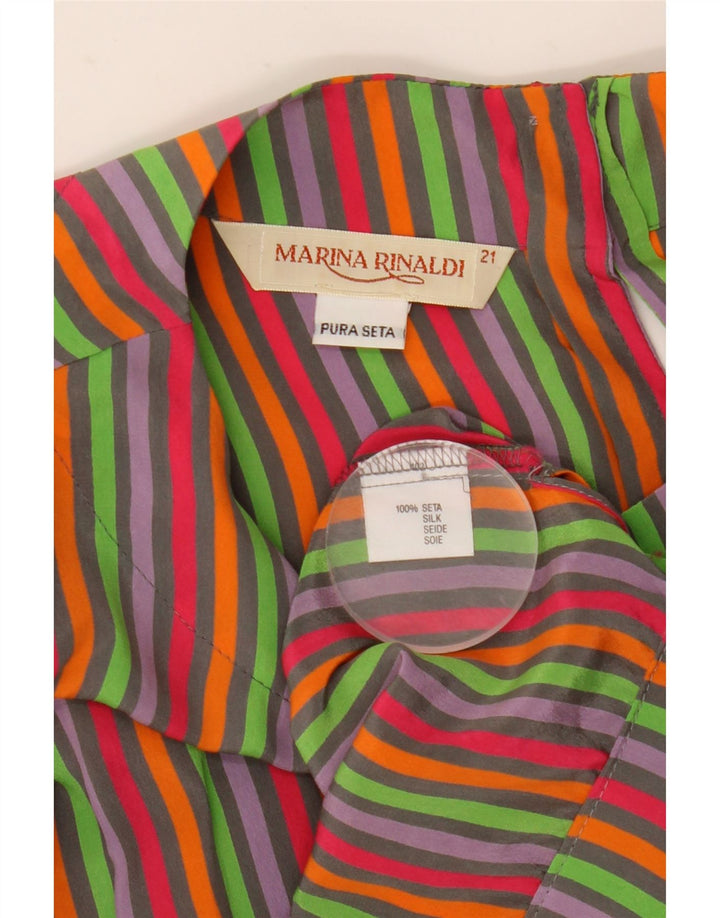 Marina Rinaldi Blusa corta para mujer Talla superior 21 Mediana Rayas multicolores