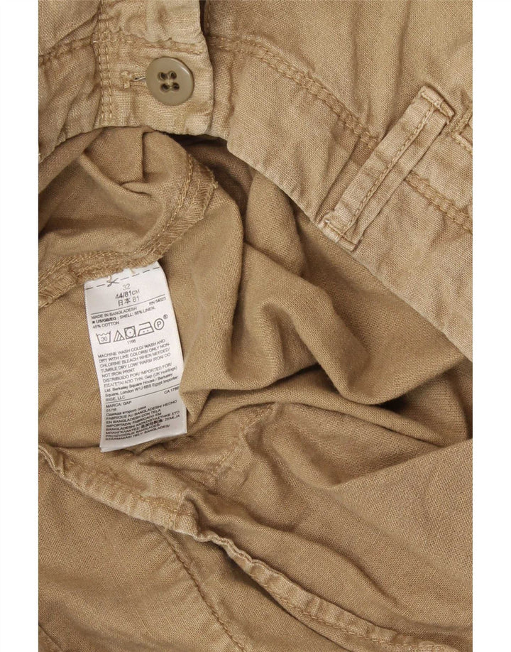 Pantalones cortos chinos Gap para hombre W32 lino marrón medio