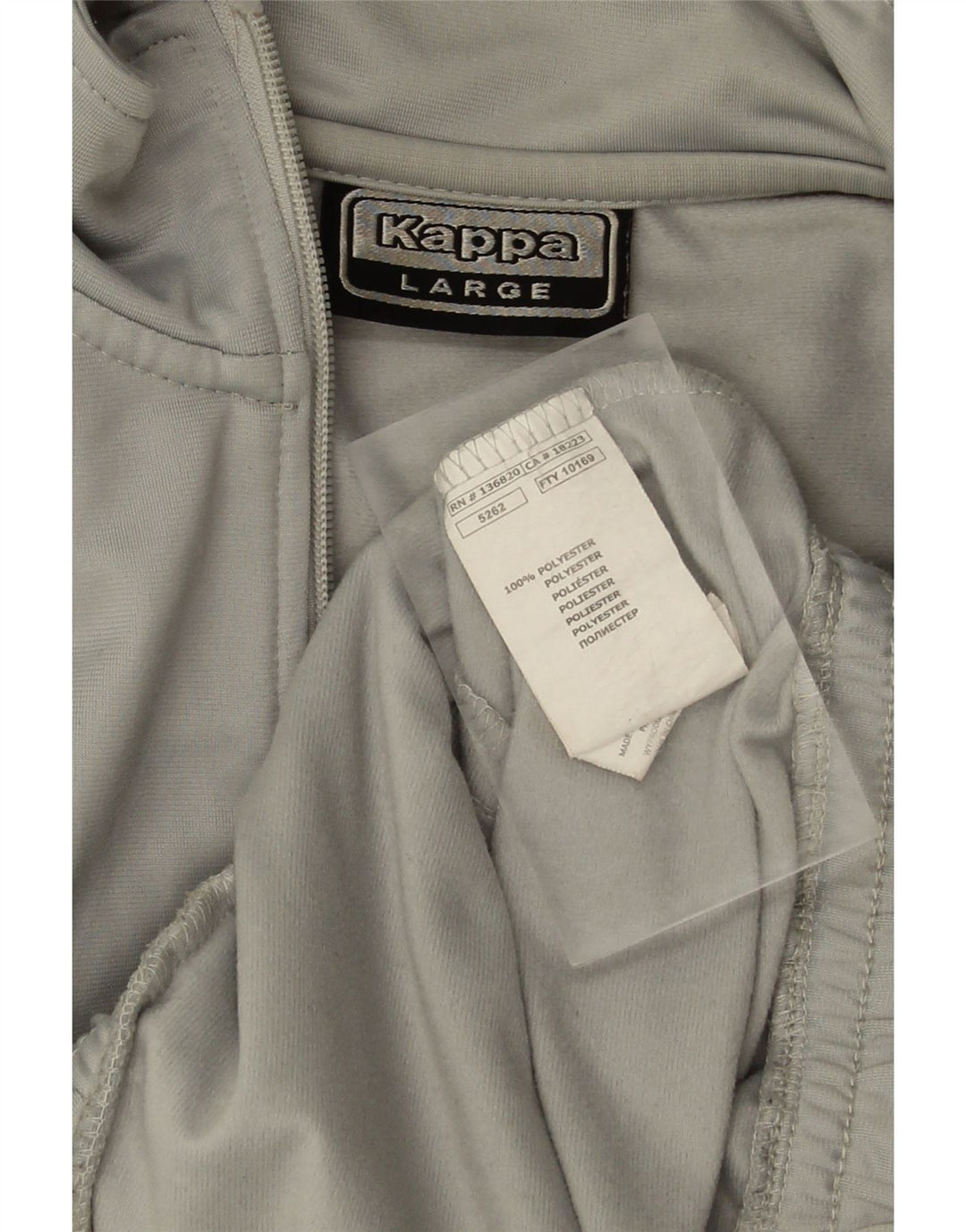 KAPPA Chaqueta superior de chándal para hombre Poliéster gris grande