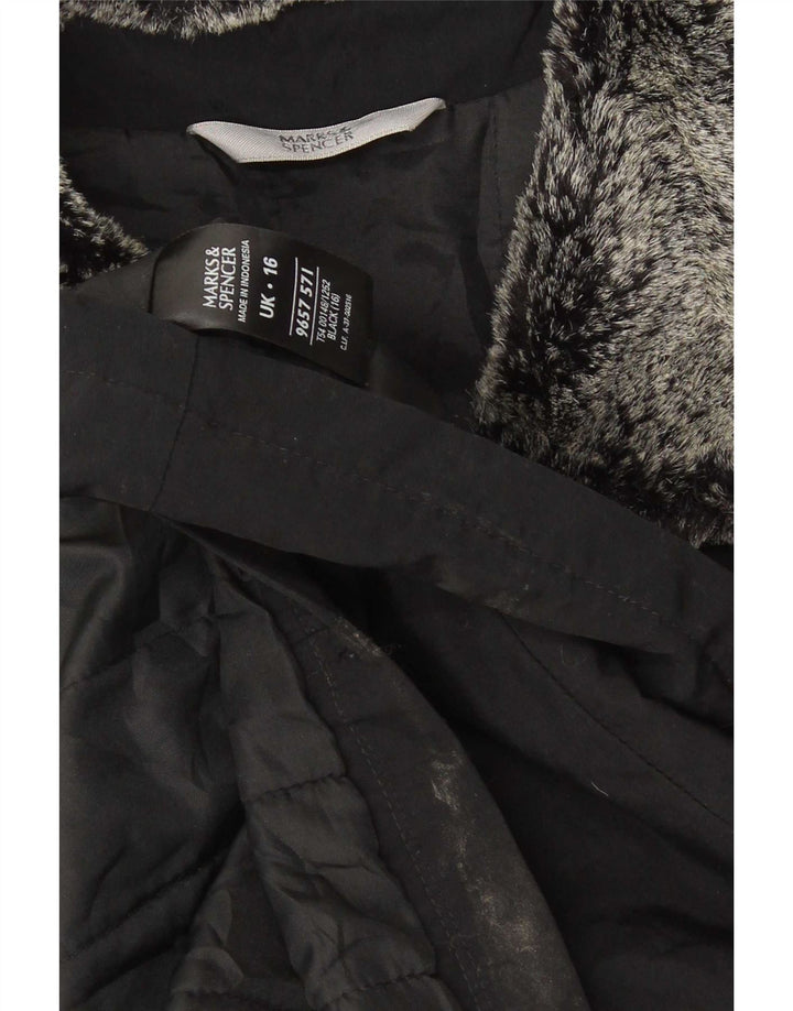 Marks & Spencer Chaqueta acolchada extragrande para mujer Reino Unido 46 Grande Acrílico negro