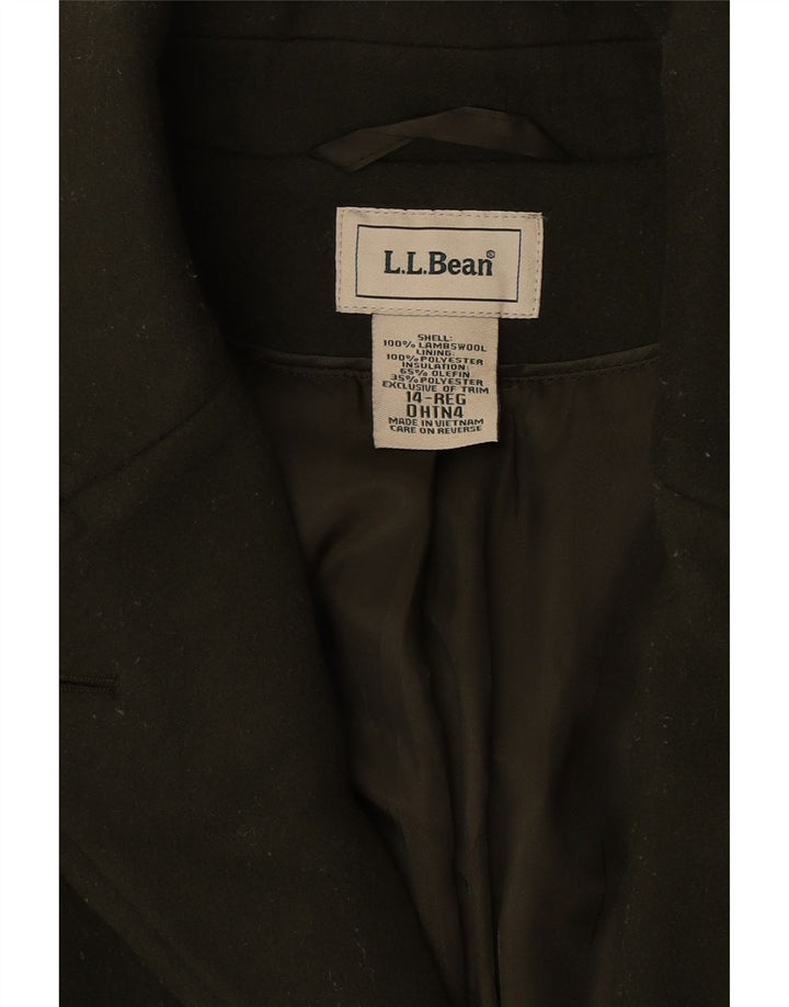 L.L.Bean Abrigo para mujer US 14 XL Caqui Lana de cordero
