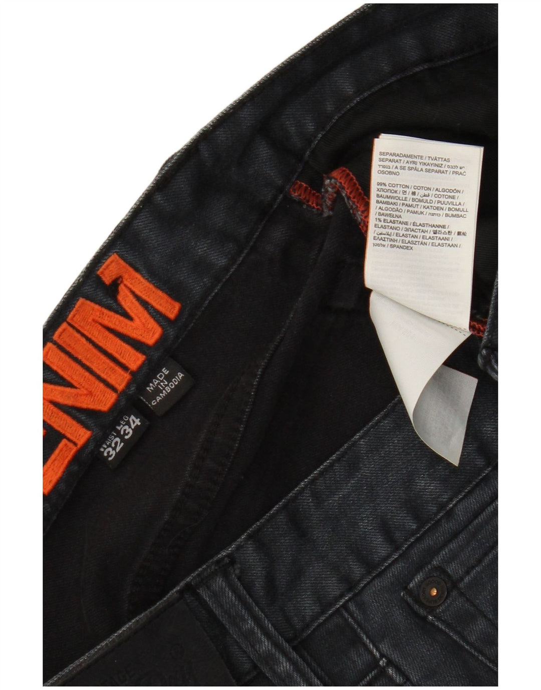 Superdry Vaqueros pitillo para hombre W32 L28 Algodón azul marino