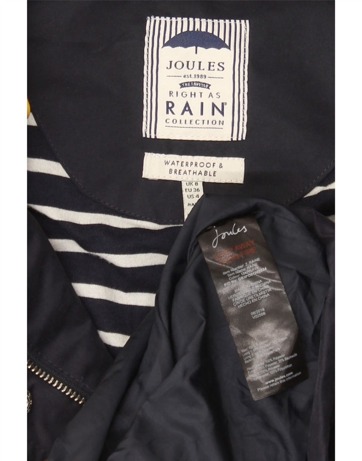 Chubasquero con capucha para mujer Joules UK 8 Small Poliéster azul marino