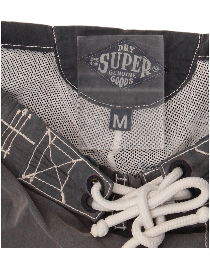 Superdry Bañador con estampado gráfico de algodón en bloques de color gris medio para hombre