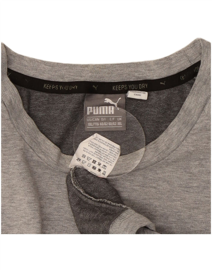 PUMA Camiseta gráfica para hombre Top 2XL Algodón gris