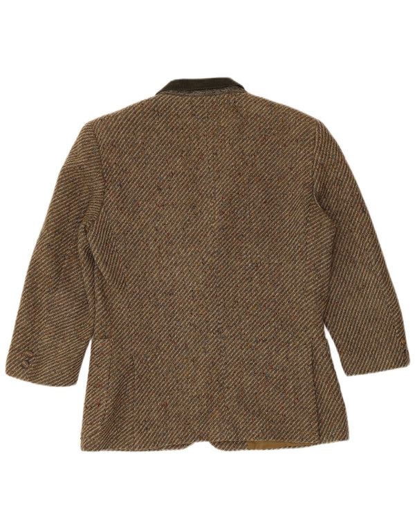 Valentino Chaqueta tipo blazer de 2 botones para mujer UK 46 Large Khaki Herringbone