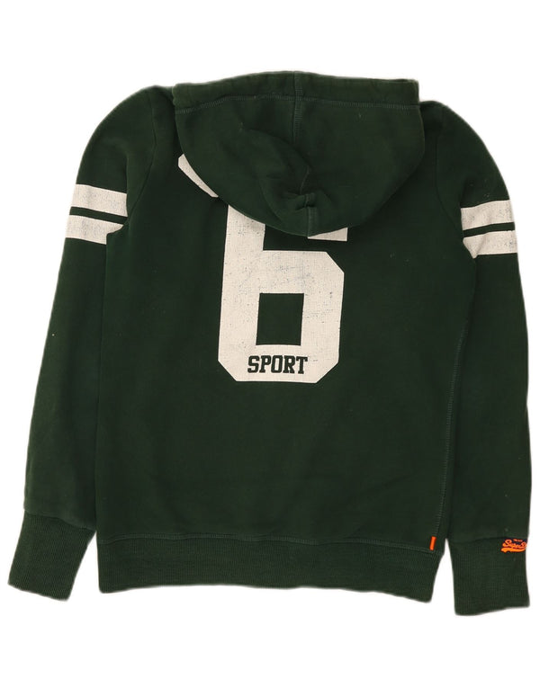 Superdry Osaka Graphic Zip Sudadera con capucha para mujer UK 40 Algodón verde medio