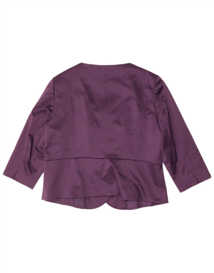 Minuet Chaqueta Bolero Petite para Mujer UK 40 XL Poliéster Púrpura