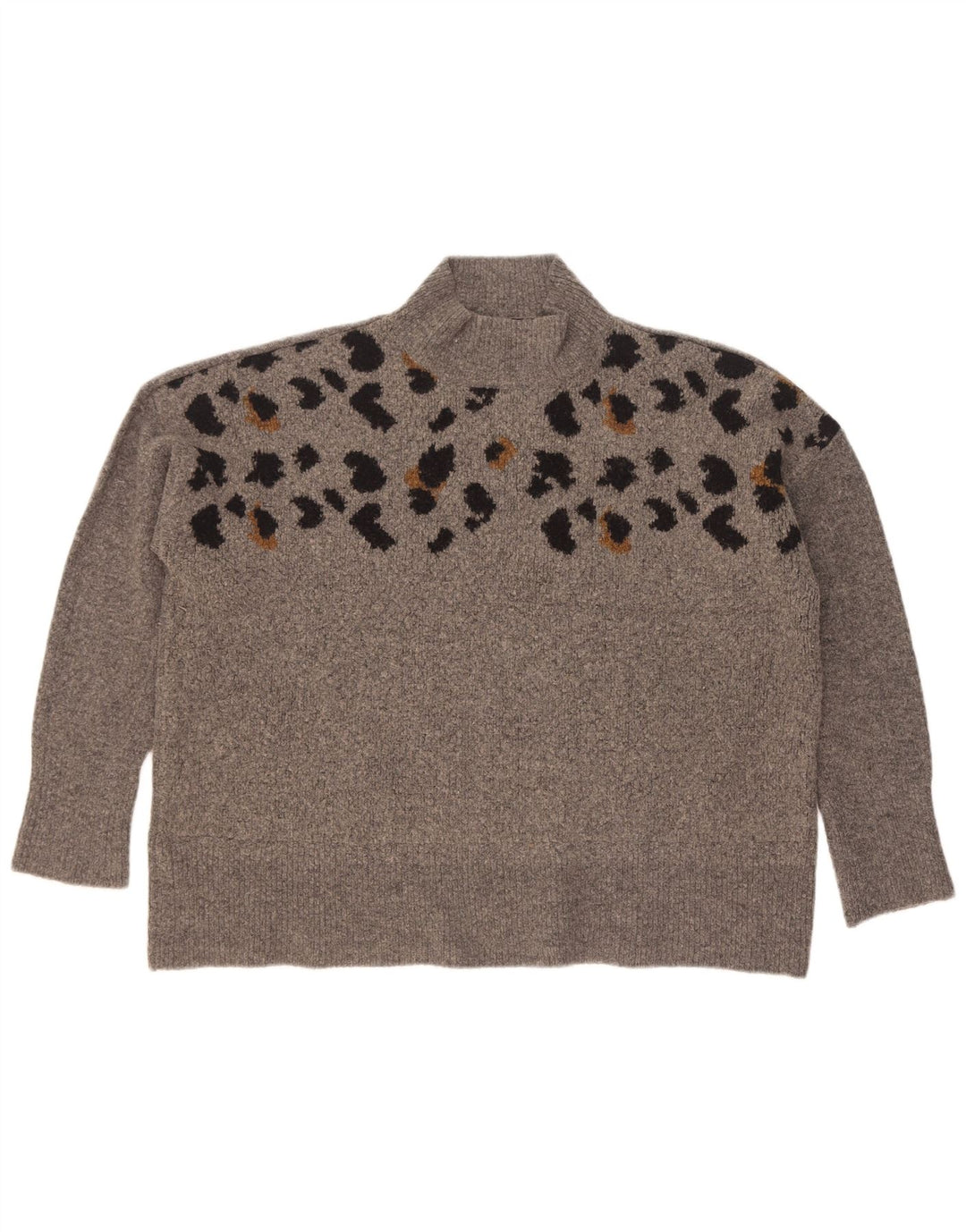 Marks & Spencer Jersey con Cuello Alto para Mujer UK 40 XL Gris