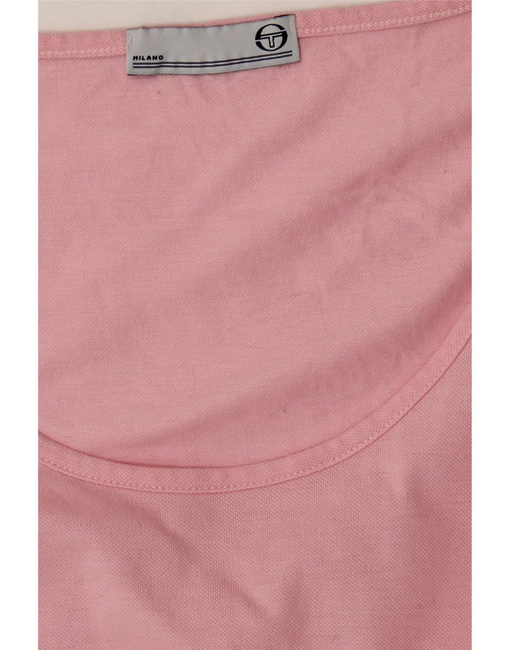 SERGIO TACCHINI Womens Vest Top UK 12 Medium Pink Vintage Sergio Tacchini and Second-Hand Sergio Tacchini from Messina Hembry 