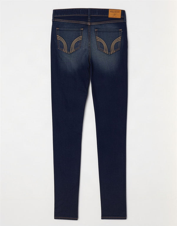 Hollister Jeans Ajustados Desgastados para Mujer US 3 Small W26 L31 Azul Marino