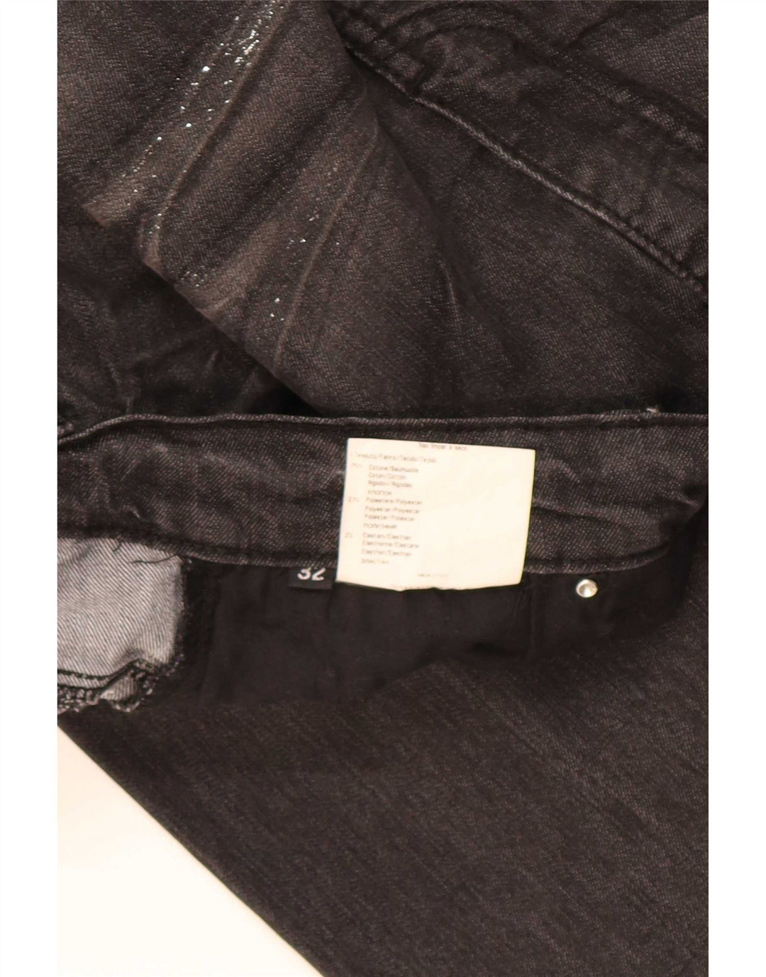Vaqueros Rectos Roccobarocco Mujer W32 L28 Algodón Negro
