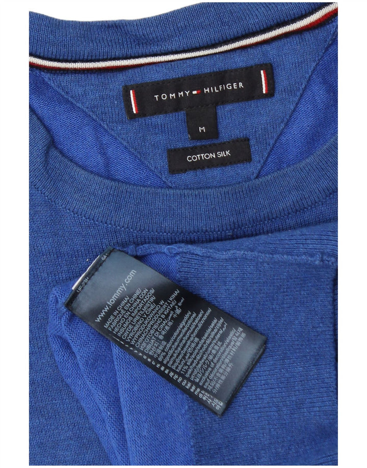 Tommy Hilfiger Jersey de cuello redondo para hombre de algodón azul medio