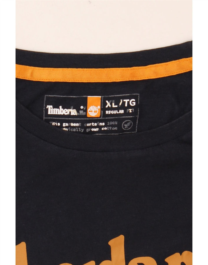 TIMBERLAND Camiseta gráfica de corte regular para hombre Top XL Azul marino