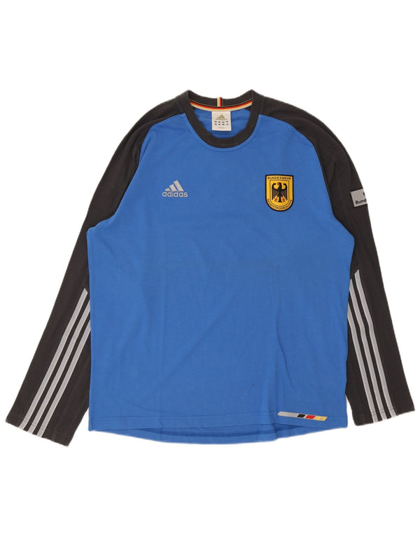 Adidas Mens Deutshland Graphic Top Manga Larga UK 44/46 Grande Azul