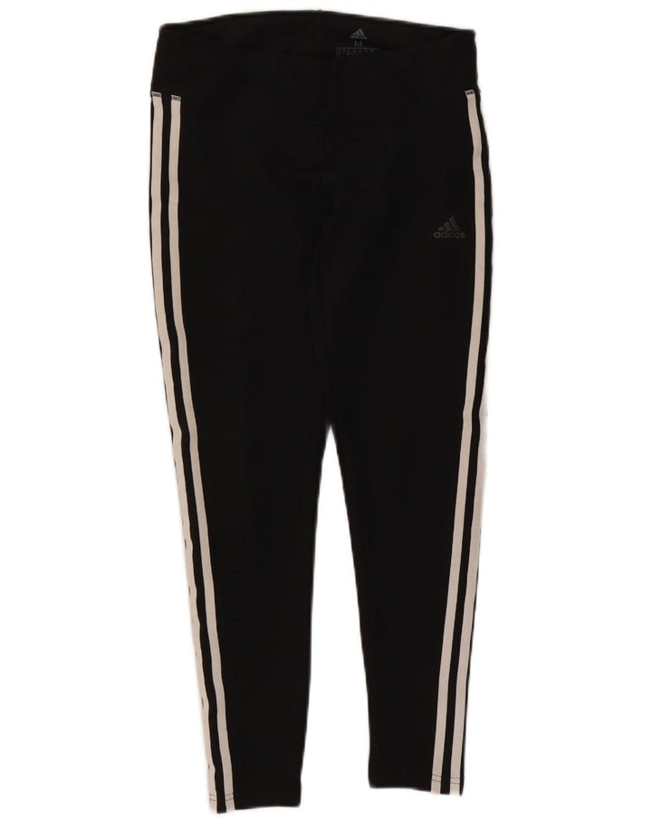 ADIDAS Leggings Climalite para mujer Reino Unido 12/14 Mediano Negro Poliéster
