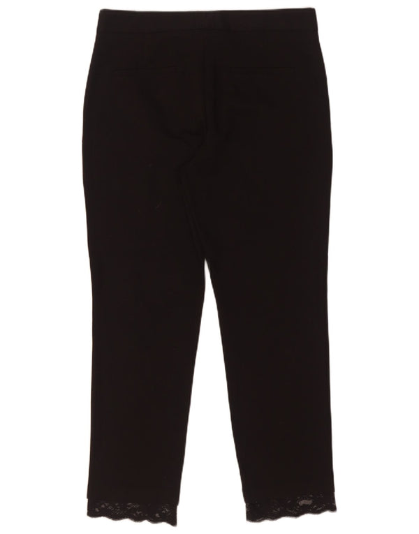 Zara Mujer Pantalón Chino Slim Medium W28 L26 Algodón Negro