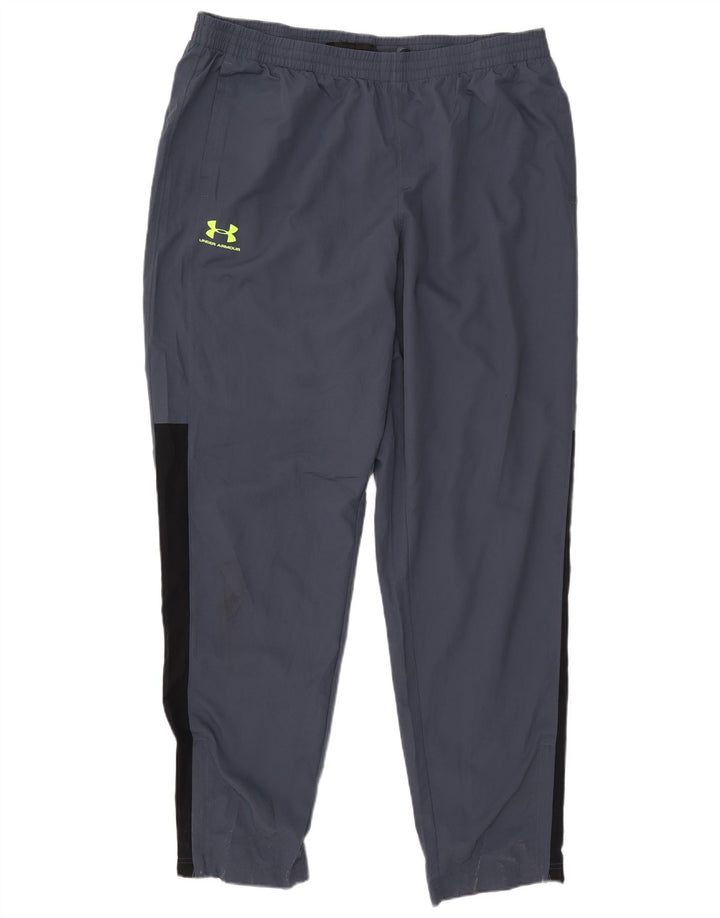 UNDER ARMOUR Pantalón de chándal para hombre 2XL Azul marino Colorblock Poliéster