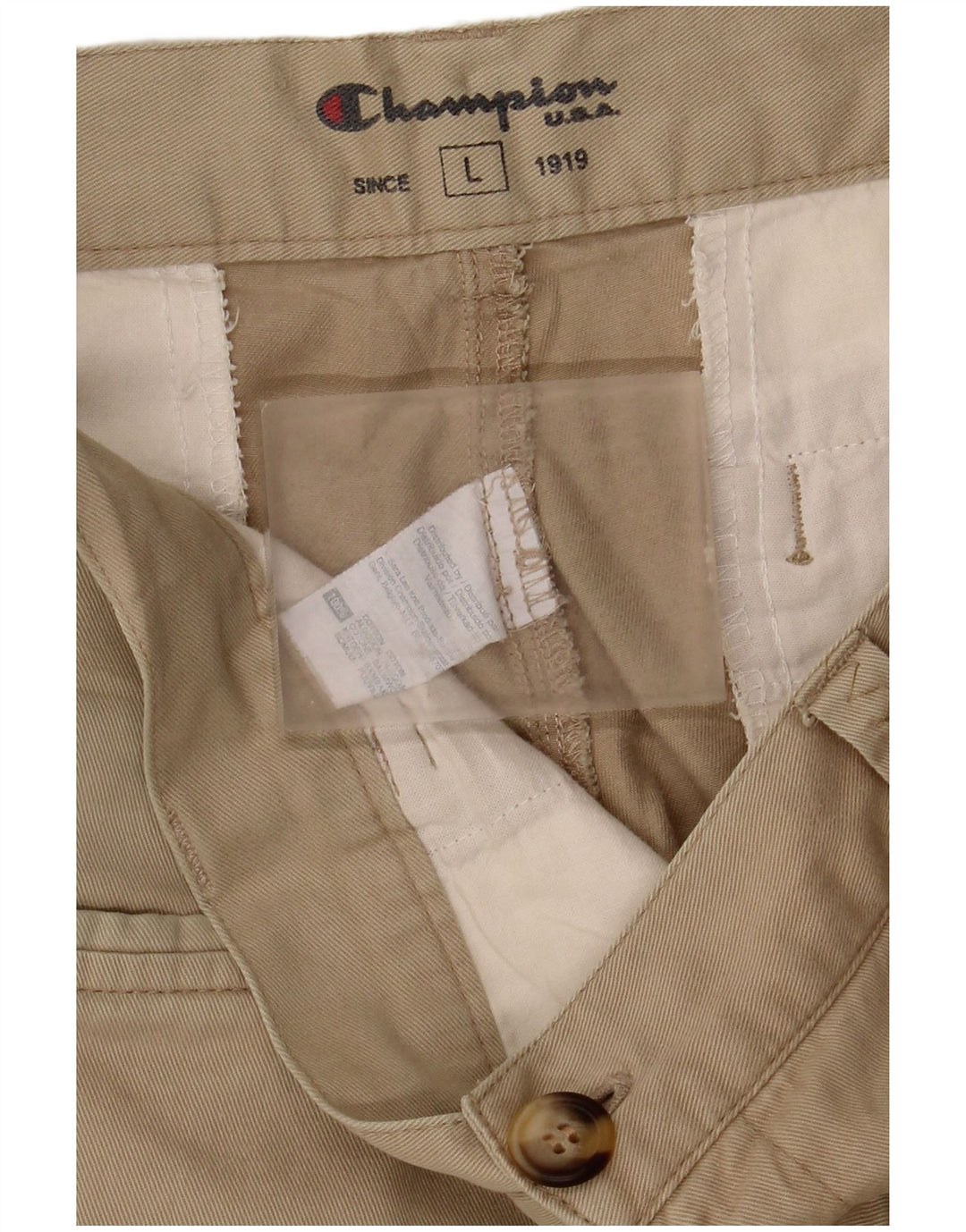 Champion Pantalones Cortos Cargo Para Hombre Grande W36 Algodón Beige